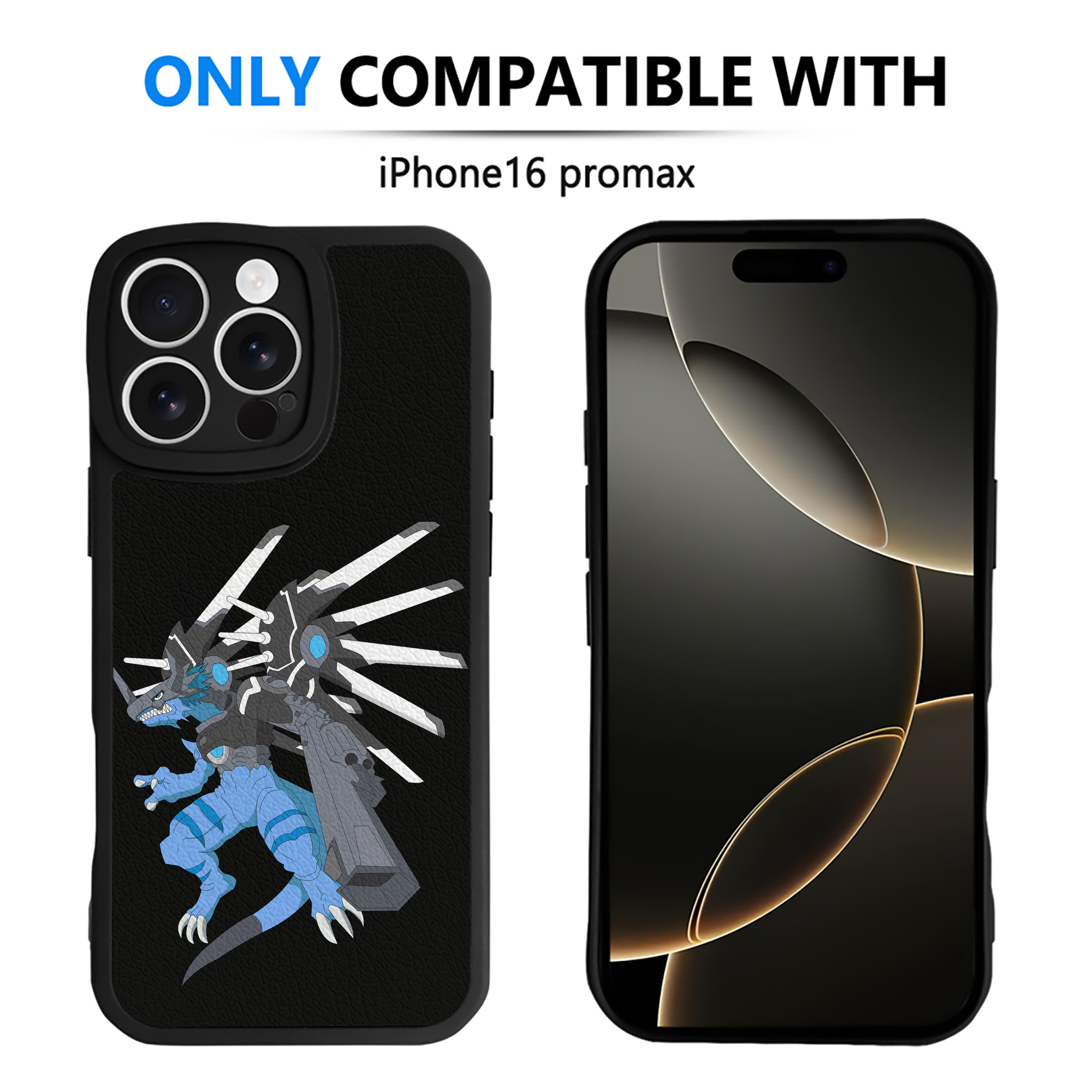 （画像用） Digimon デジタルモンスター/デジモン 【iPhone 16シリーズ対応】シリコンスマホケース（レザー調） 材質：シリコン